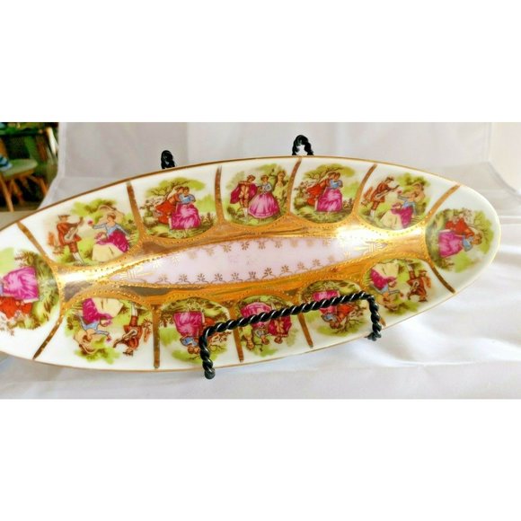 ROYAL VIENNA 1102 OVAL OLIVE CONDIMENTS RELISH SERVING DISH vintage set of 2 - Picture 7 of 10